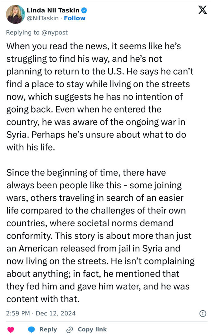 “Feeling Well”: Missing American Found In Syria After Spending 7 Months In Prison