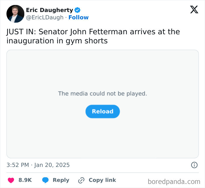 John Fetterman Shows Up In Gym Shorts