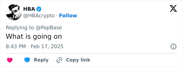 Tweet from user HBA asking, "What is going on" about a plane's crash landing.