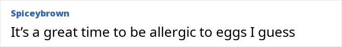 User joke about egg prices being high in the US, highlighting allergies humorously.