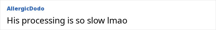 Comment on a viral incident involving senator misgendering, highlighting slow processing remark.