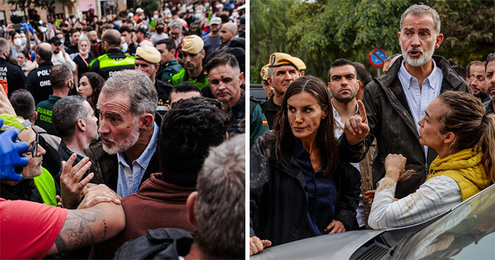 Angry Crowd Throws Mud At Spain’s King Felipe And Queen Letizia Over Number Of Flood Victims
