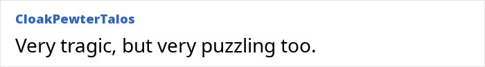 Comment on woman's vanishing, describing it as tragic and puzzling.