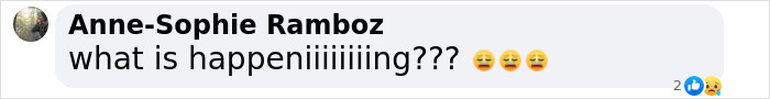 Anne-Sophie Ramboz's comment questioning an event with shocked emojis.