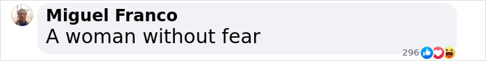 Woke" Bishop Mariann Budde referenced in comment saying, "A woman without fear," by Miguel Franco.