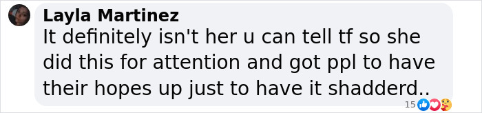 Comment about woman believing she’s Madeleine McCann, claiming it was for attention.