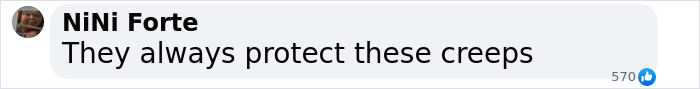 Text showing a comment saying, "They always protect these creeps," related to a 19-year-old soldier's unfortunate situation.