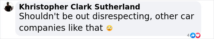 Comment about respecting other car companies amid Tesla logo change discussion.