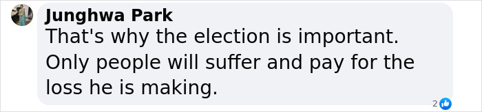 Comment on South Korea's President declaring martial law and its impact on the public.