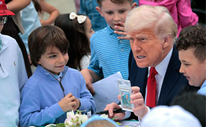 People Horrified After Donald Trump Showed Gory Photo To Children During Easter Egg Roll