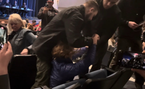 Six Charged After Woman Was Manhandled And Dragged From Republican Town Hall
