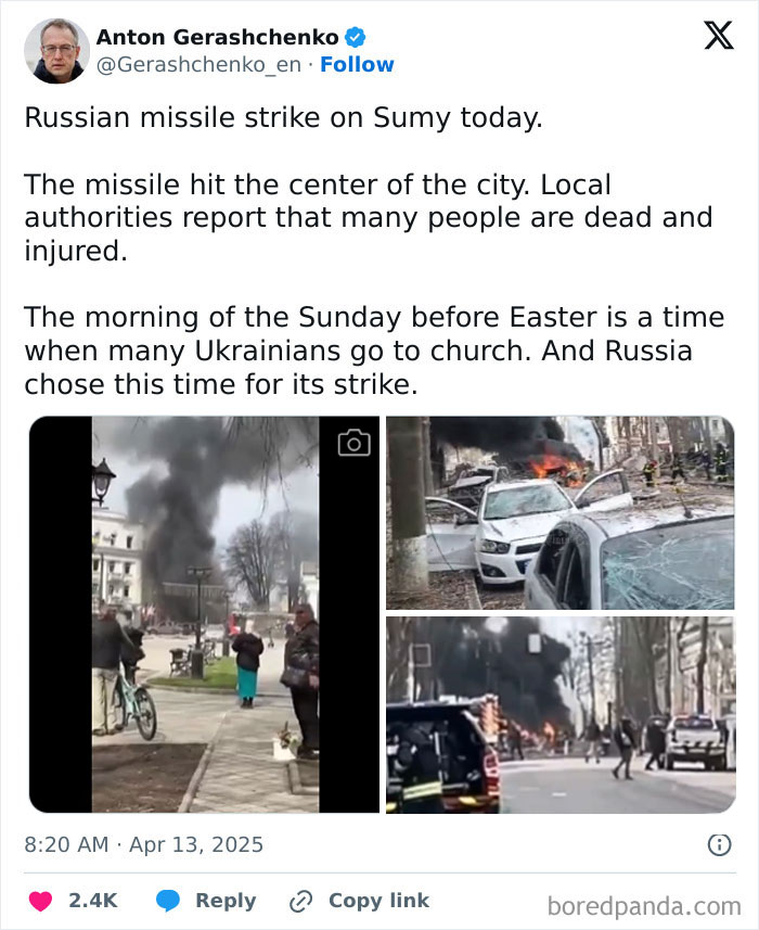 “A Mistake”: Trump Defends Putin After Palm Sunday Attack Kills 34 In Ukraine’s Sumy