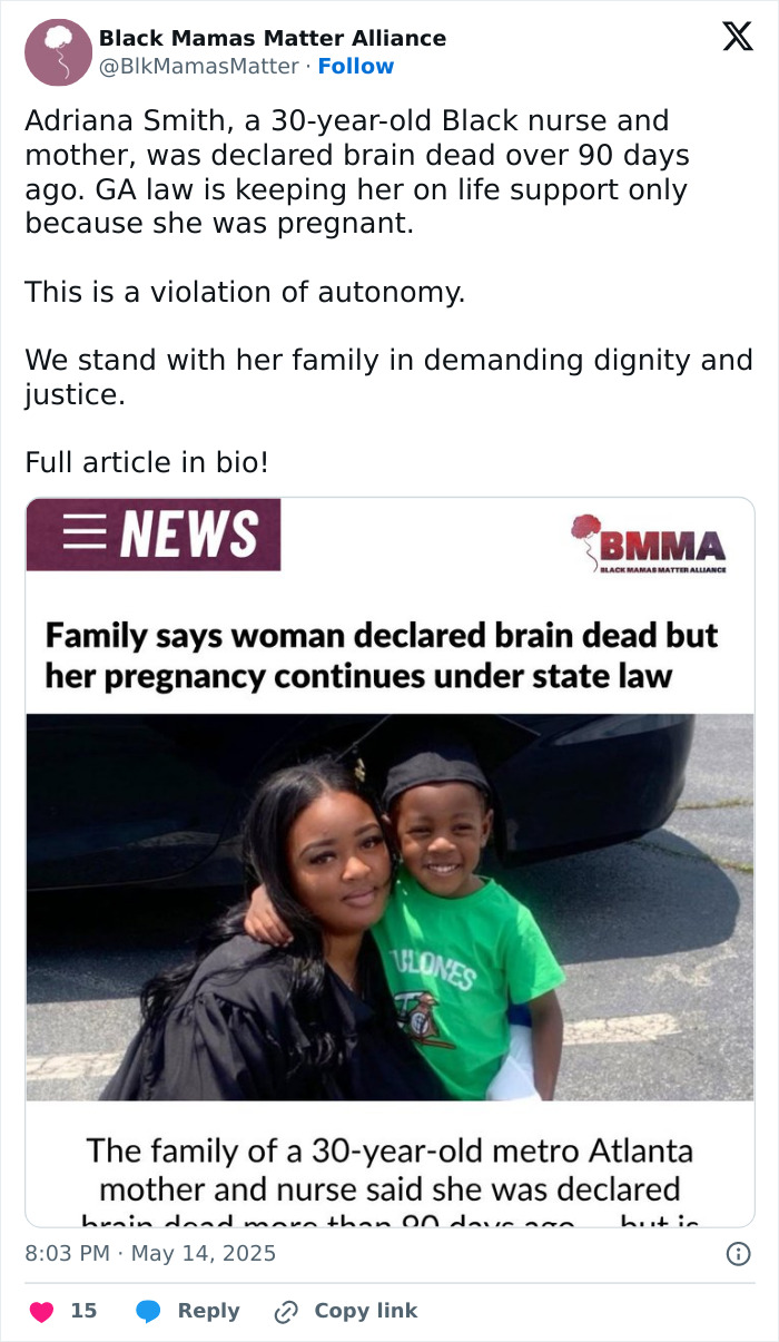 “It’s Torture”: Mom Forced To Keep Pregnant Daughter Alive After Brain Death Due To Abortion Ban