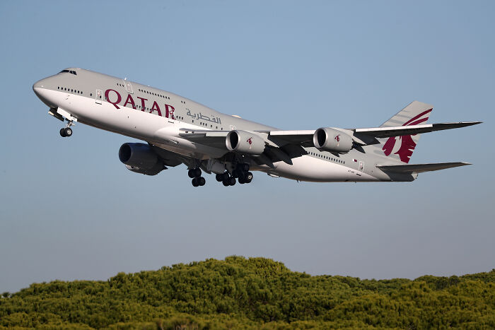 Qatar Royals’ $400m flying palace jet taking off, linked to Trump and future Air Force One use plans.