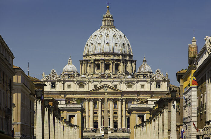 St. Peter’s Basilica in Vatican City, symbolizing Pope Leo XIV’s agenda and the controversy around his election.