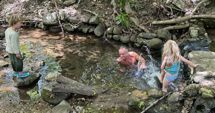 Health Secretary RFK Jr. Swims With Grandkids In Creek Flowing With Sewage and Bacteria