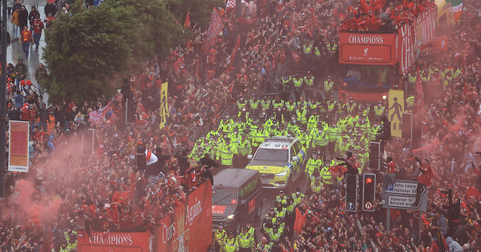 Videos Show Fans Vandalizing Suspect’s Car Before It Plows Into Liverpool FC Parade