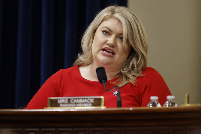 Florida GOP representative speaking at a hearing about emergency care delays under abortion law she supports.