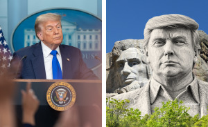 From The Trump Train To Mt Rushmore, These GOP Proposals Take Presidential Fandom To New Heights